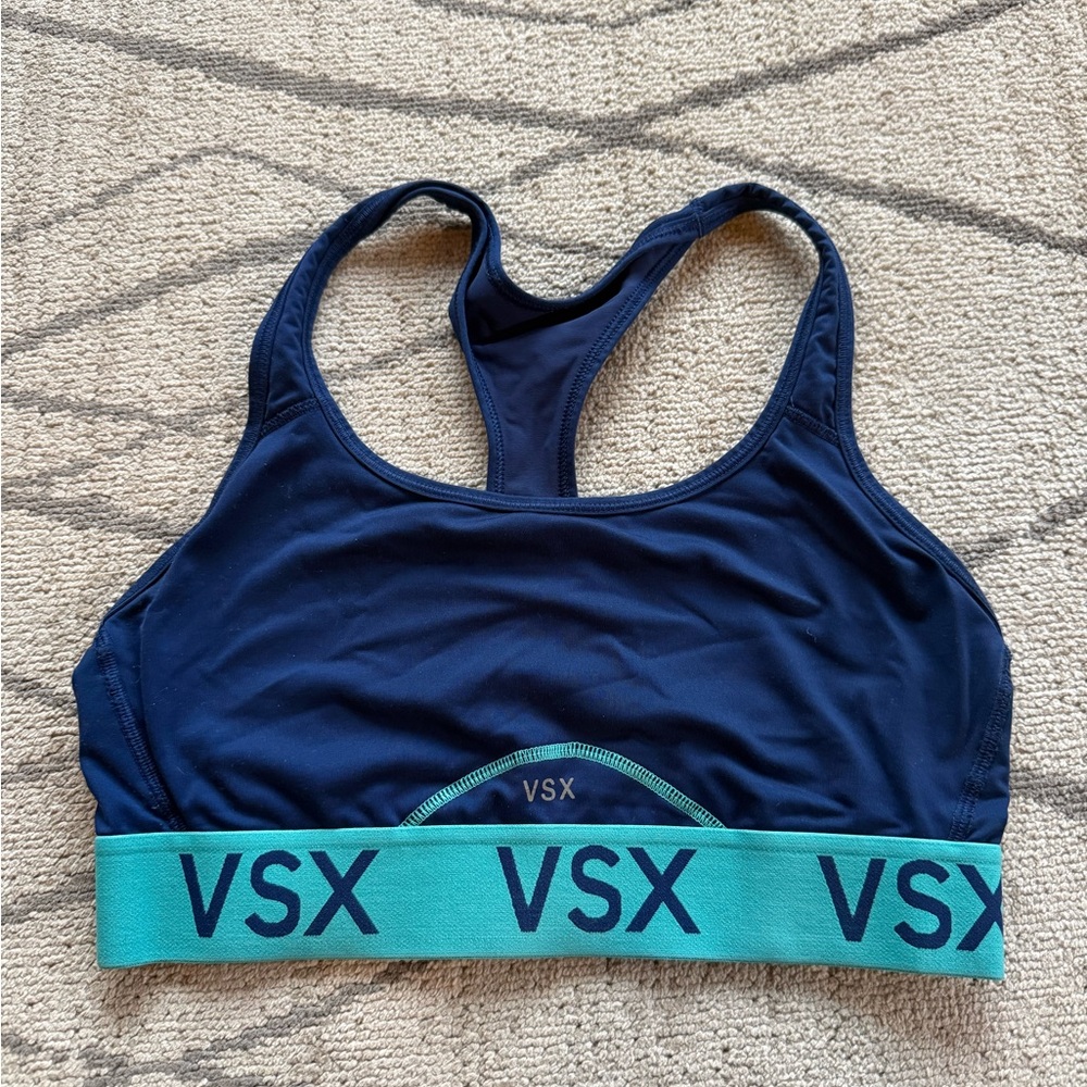 VSX Dark Blue and Teal Sports Bra